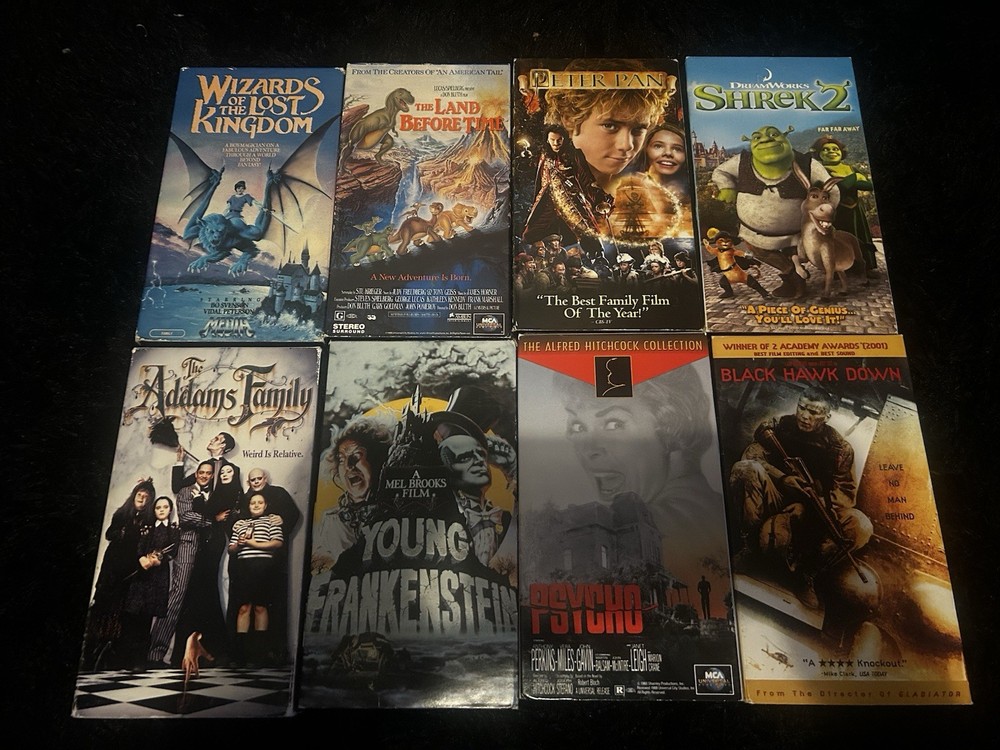 Lot of 8 VHS Tapes Vintage Horror Comedy Movies 80s 90s