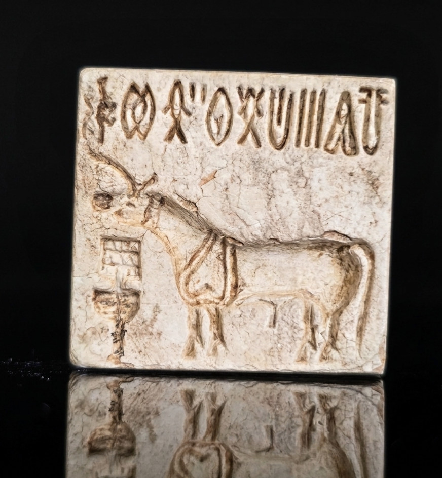 Genuine Indus Valley Unicorn Seal, Mohenjo-Daro, Harappa, Steatite/LimeStone