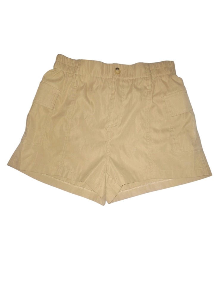 Shein Women’s Icon Flap Pocket Side Beige Khaki Color Cargo Shorts Size Large