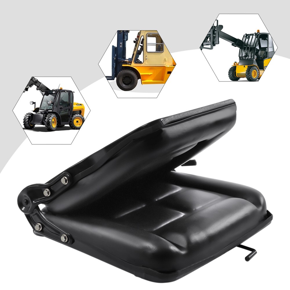 Universal Forklift Seat Foldable PVC Tractor Seat Mower Seat Adjustable Backrest