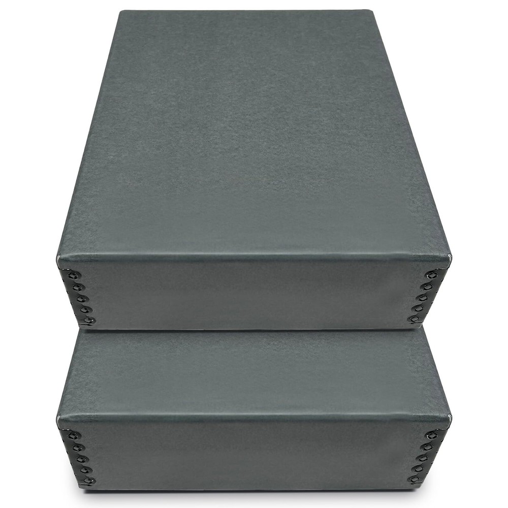 2 Pack Acid-Free Drop Front Museum Storage Box for Artwork and Photos 8.75x10.75-image