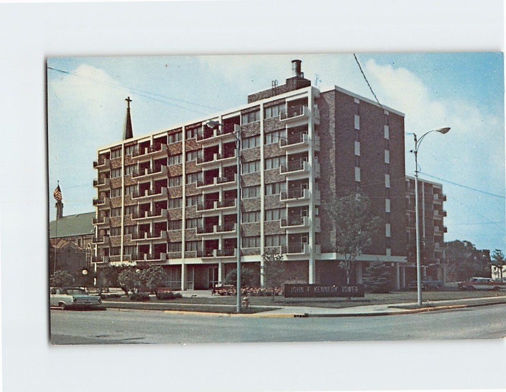 Postcard John F. Kennedy Tower Evansville Indiana USA