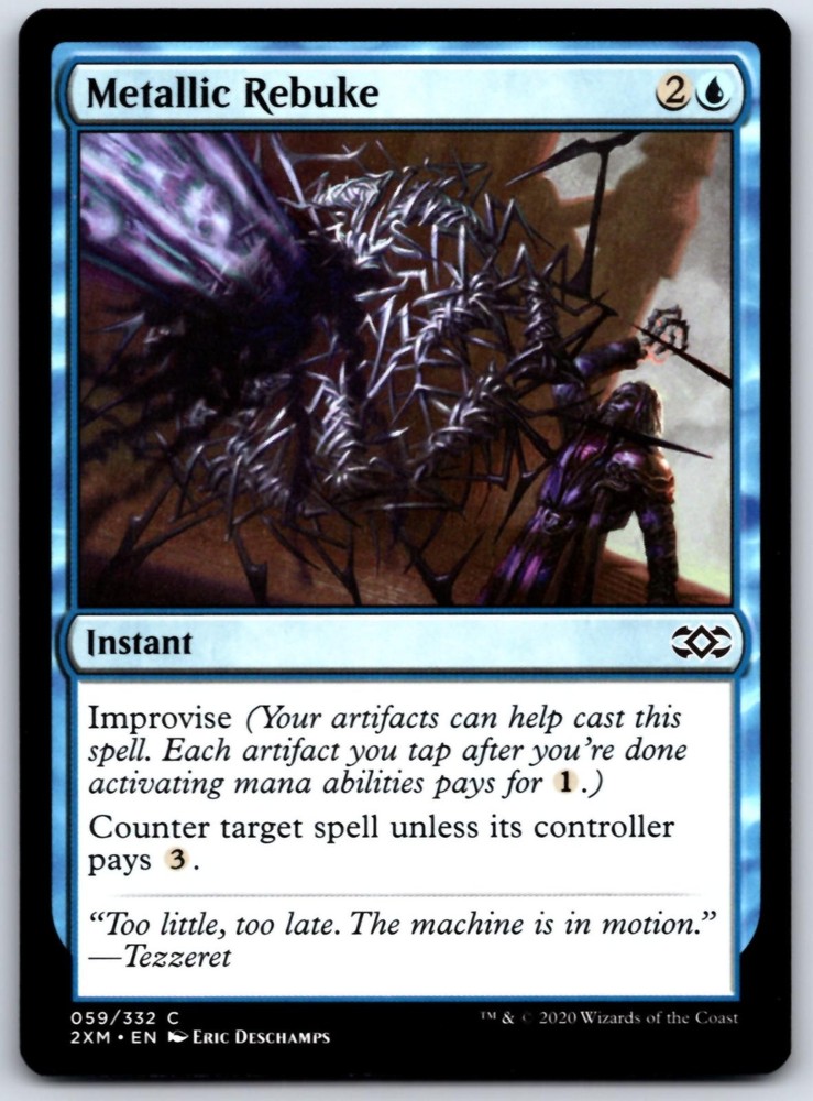 Metallic Rebuke 59 C Double Masters Magic: The Gathering NM