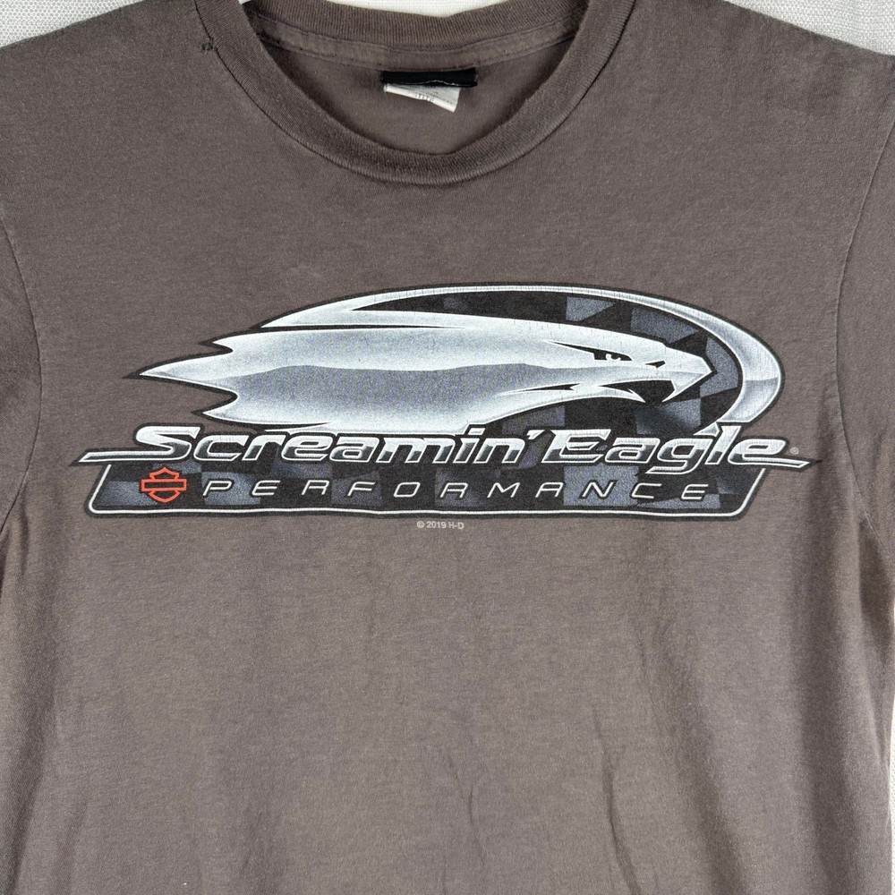 Harley Davidson Screamin Eagle Performance T-Shirt Brown Mens Small 2019 Graphic