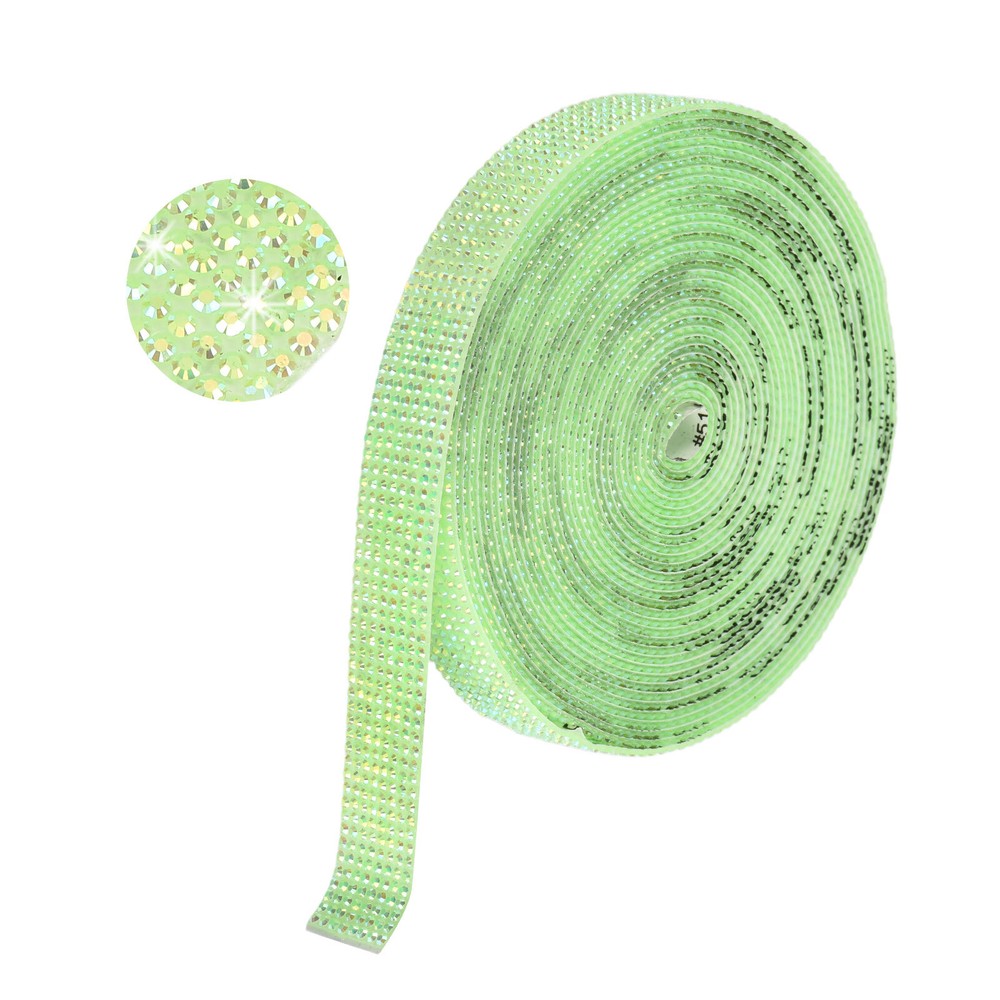 Self Adhesive Rhinestone Strips 6 Yards 0.6 Inch for Craft,Yellow AB