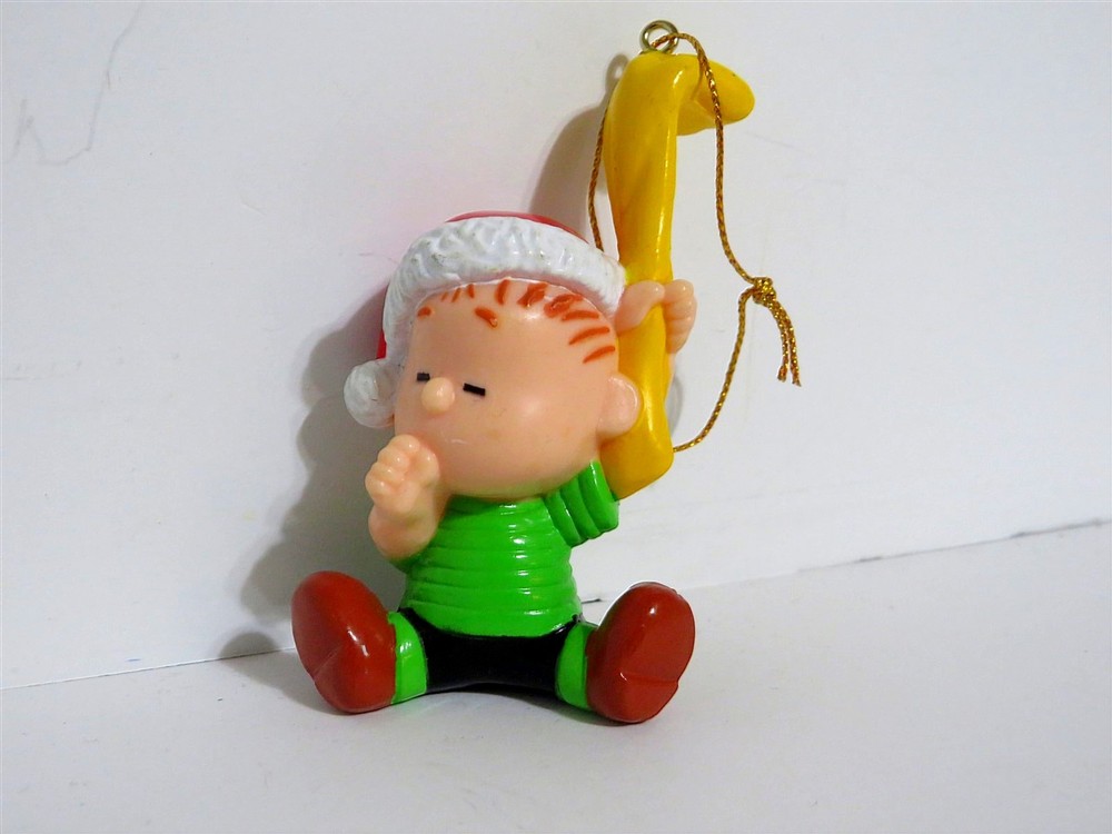 Snoopy Peanuts Charlie Brown Applause Vintage Christmas Ornament Linus 1990