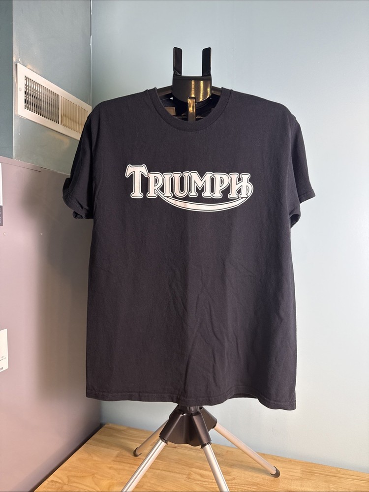triumph motorcycles big logo vintage T shirt LARGE