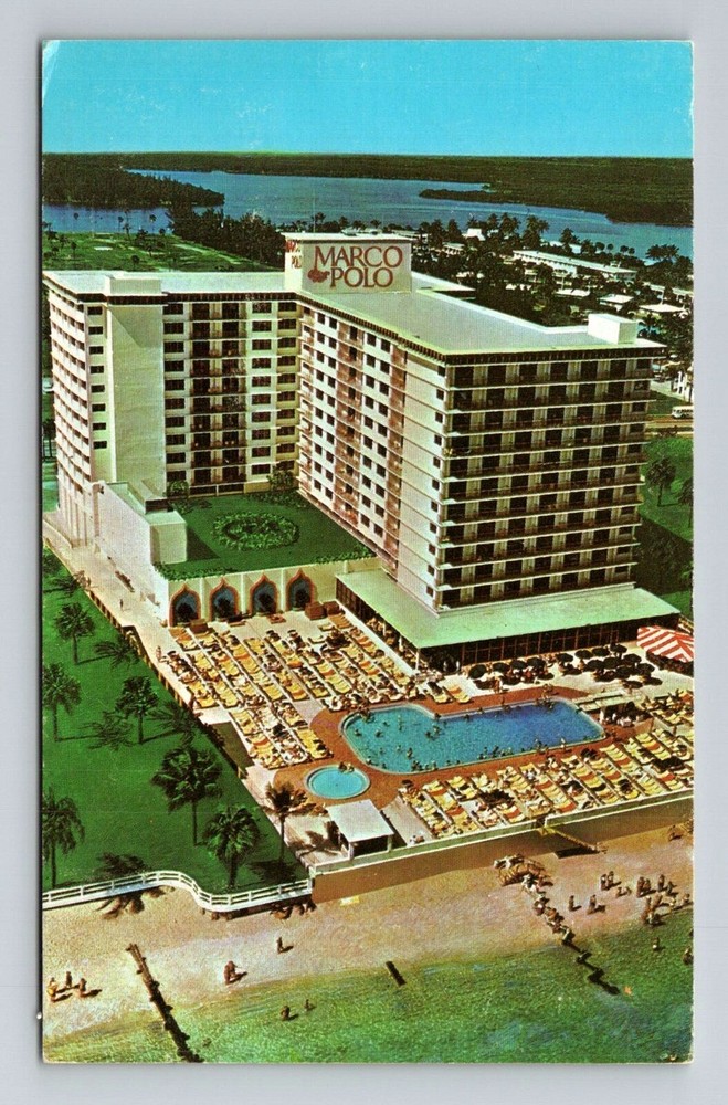 Miami Beach FL-Florida, Marco Polo, Advertising, Vintage Postcard