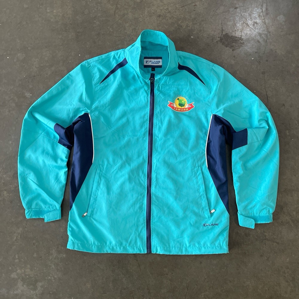 Fila Aqua blue and navy dark blue vintage 90s windbreaker Size L