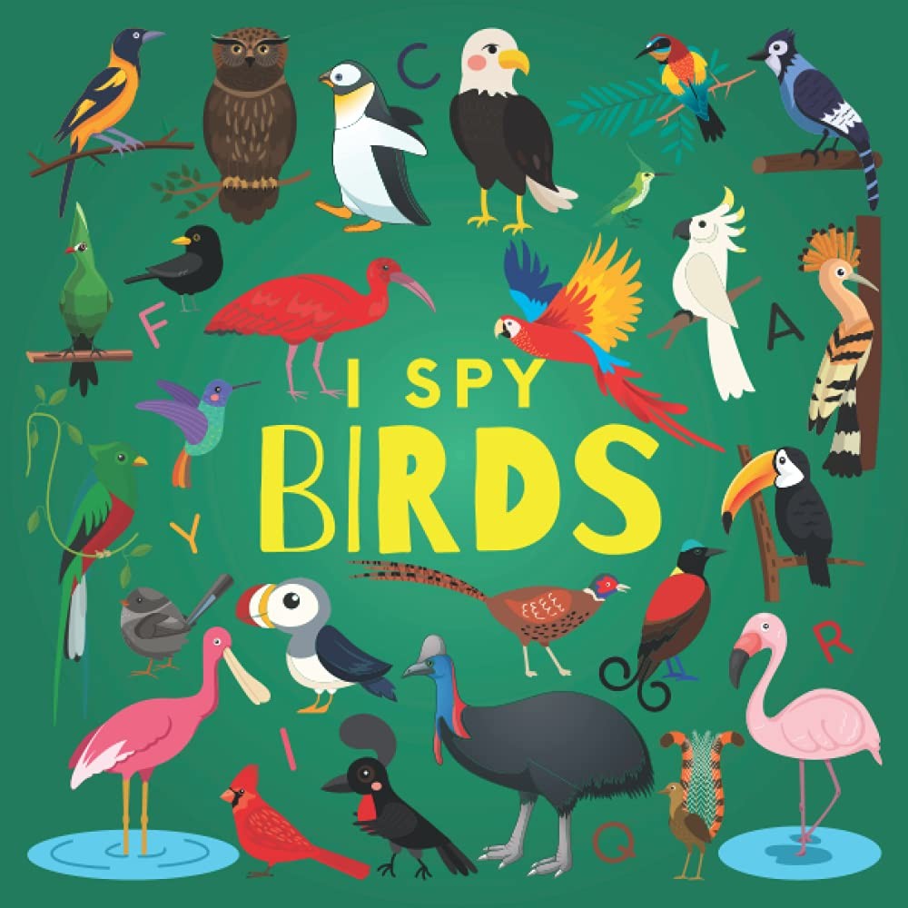 I Spy Birds: A Fun Guessing Game Picture Book for Kids Ages 2-5, Toddlers an...