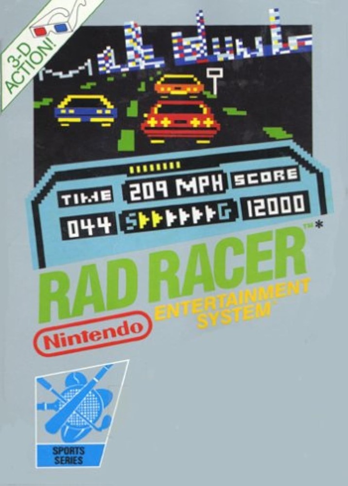 Rad Racer For Nintendo NES Vintage Racing  7E