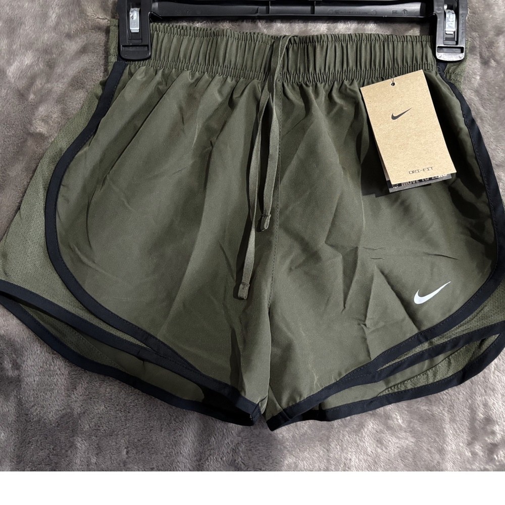 Nike Tempo Shorts Womens XS Dri Fit Green Running Athletic Built In Brief
