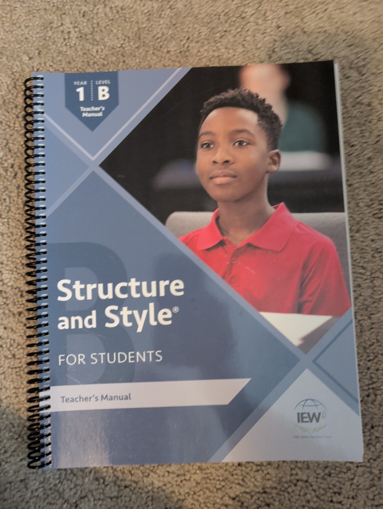 IEW Structure and Style for Students - Level 1B Teacher’s Manual *EXCELLENT*