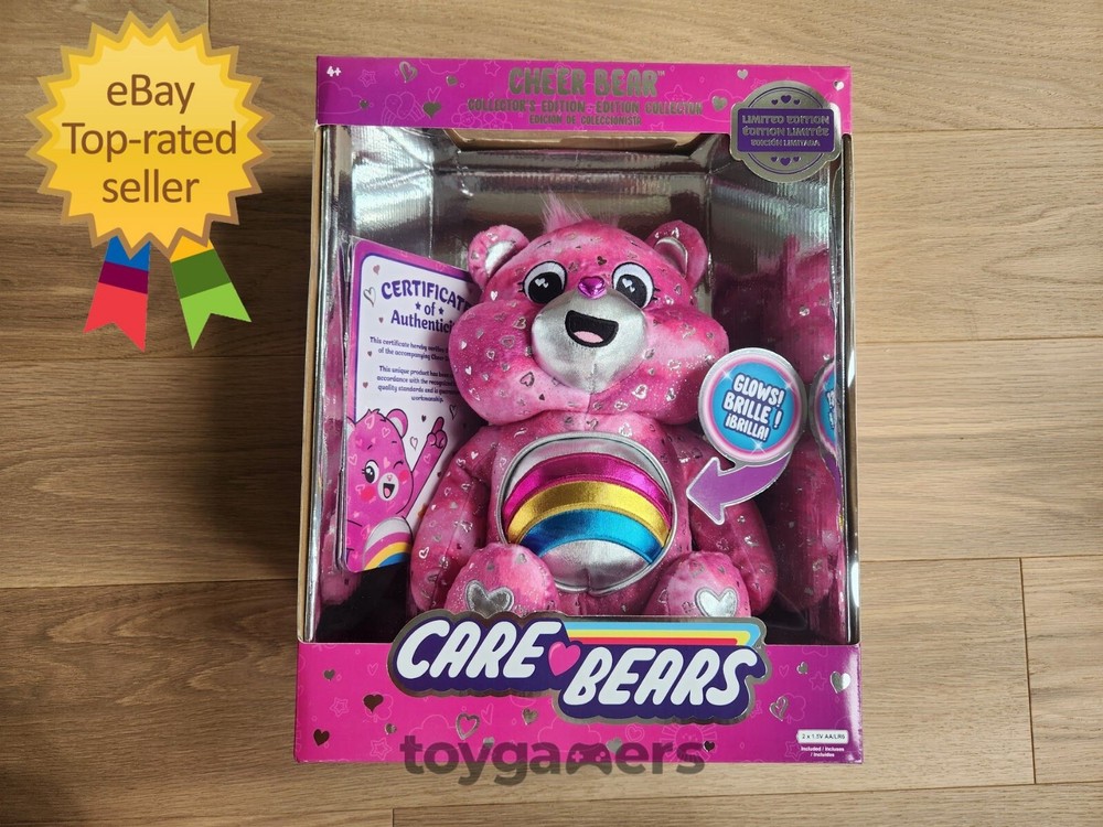 Care Bears Cheer Bear Collector's Limited Edition Glows! | 2024 Pink | Brand New