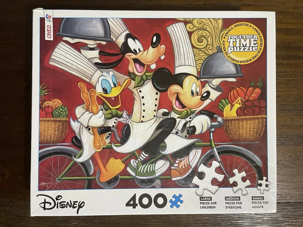 Ceaco Disney Together Time Puzzle Mickey Goofy Donald 400 Pcs USA 2017
