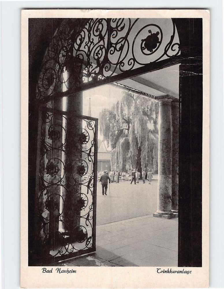 Postcard Trinkkuranlage Bad Nauheim Germany