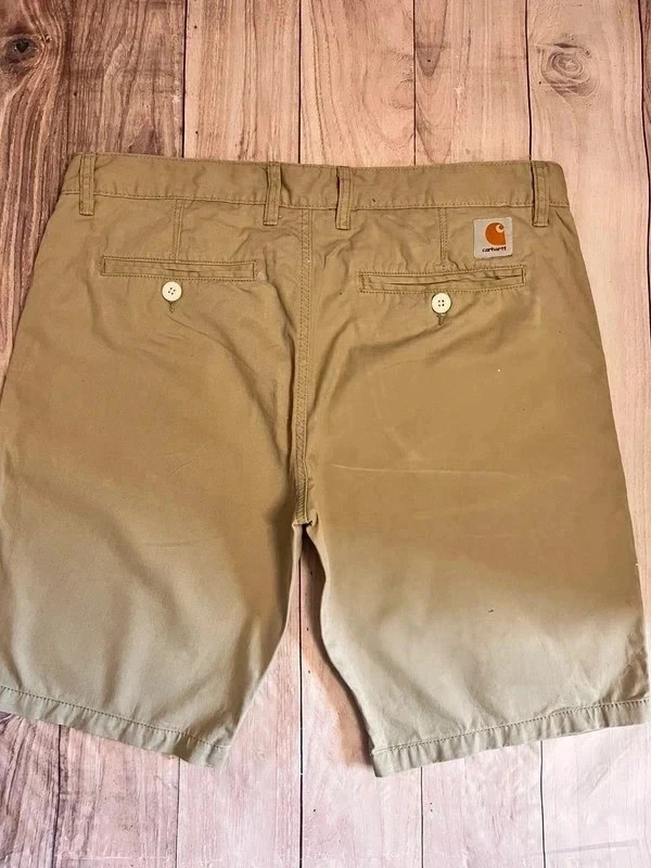 Carhartt Mens Beige Cargo Shorts Relaxed Fit Work Casual Size [W34]