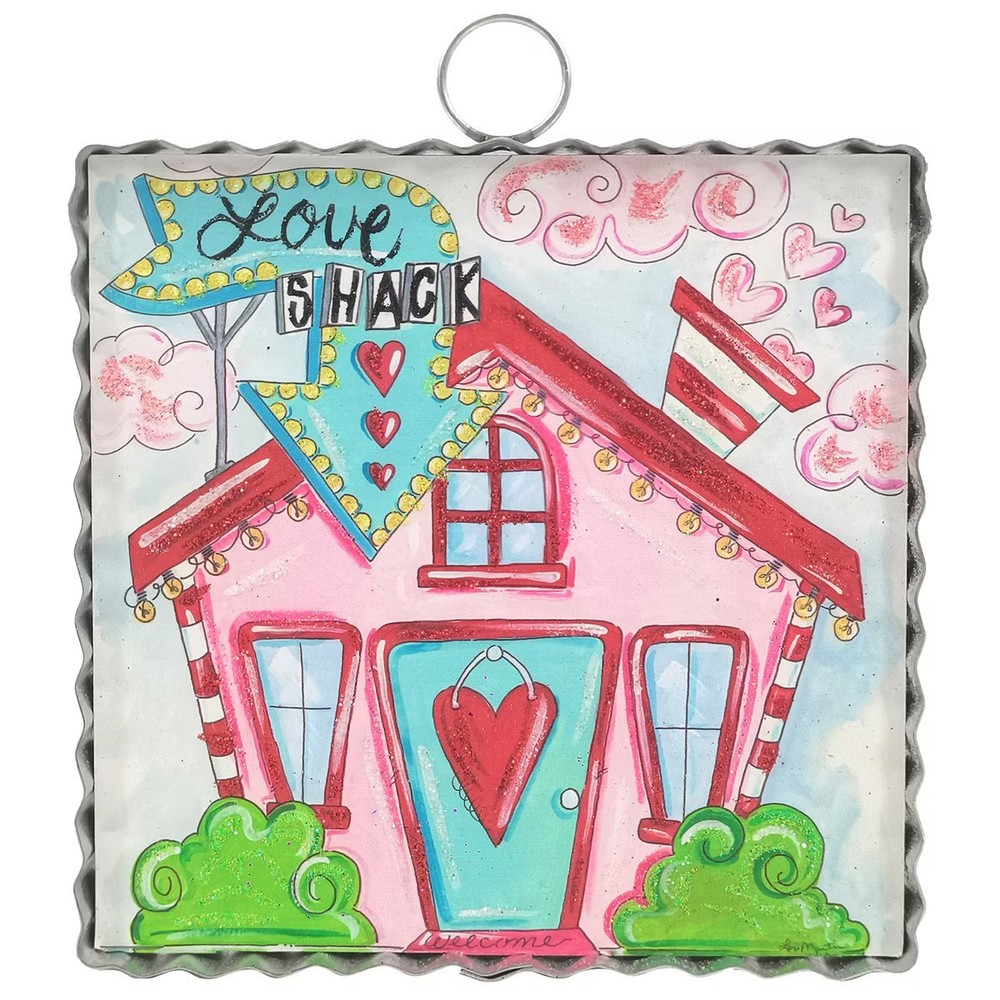 The Round Top Collection Mini Love Shack Print 6x6x1