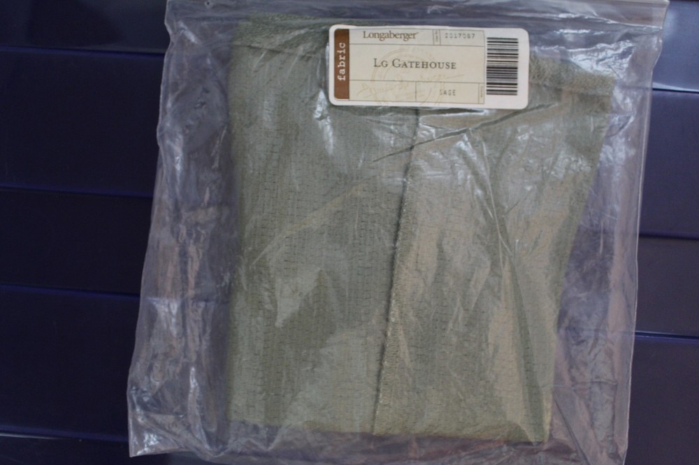 Longaberger Sage Green Solid Large Gatehouse Basket Liner #2017087 - NEW