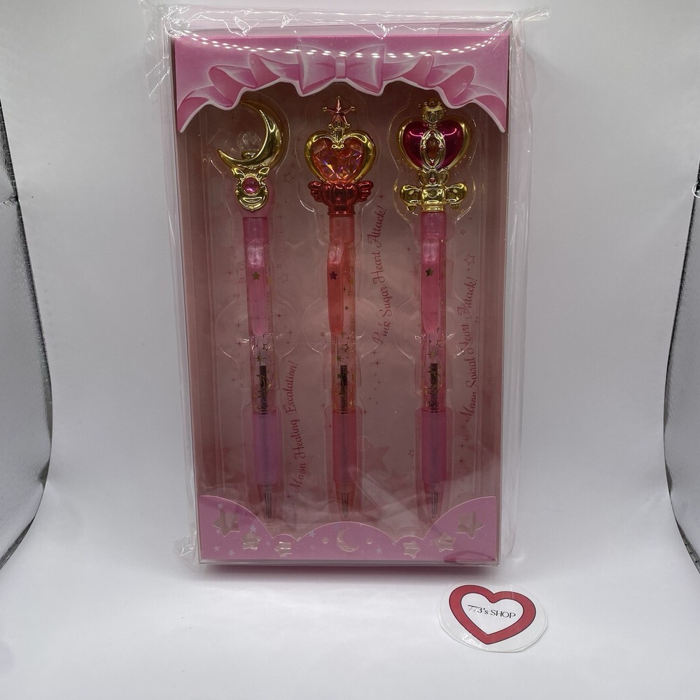 In Stock Sailor Moon Pen Set Prism Moon Power Chibiusa and Usagi Ballpoint Pens