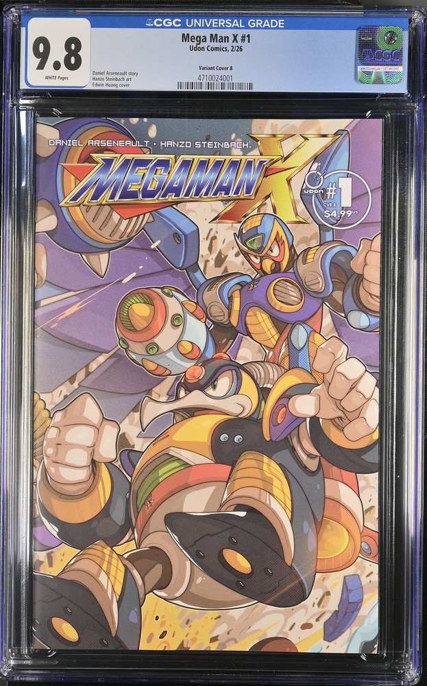 Mega Man X 1 CGC 9.8 Variant Cover B
