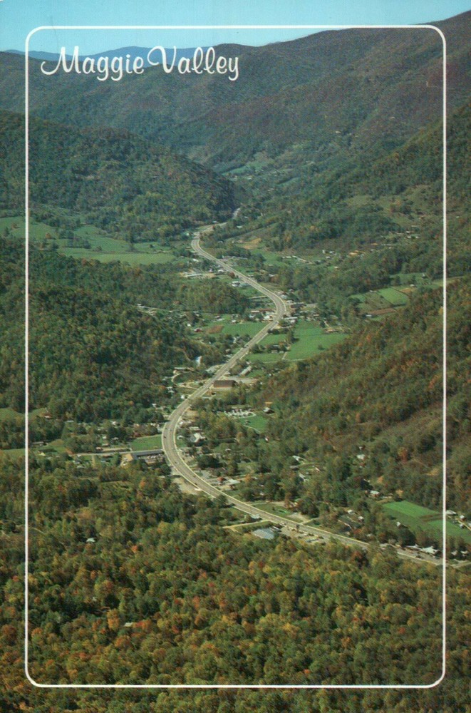 Aerial View, Maggie Valley Great Smoky Mountains North Carolina, NC - Postcard