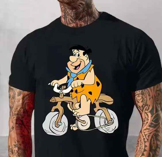 The Flintstones funny black T-shirt All sizes 2F128