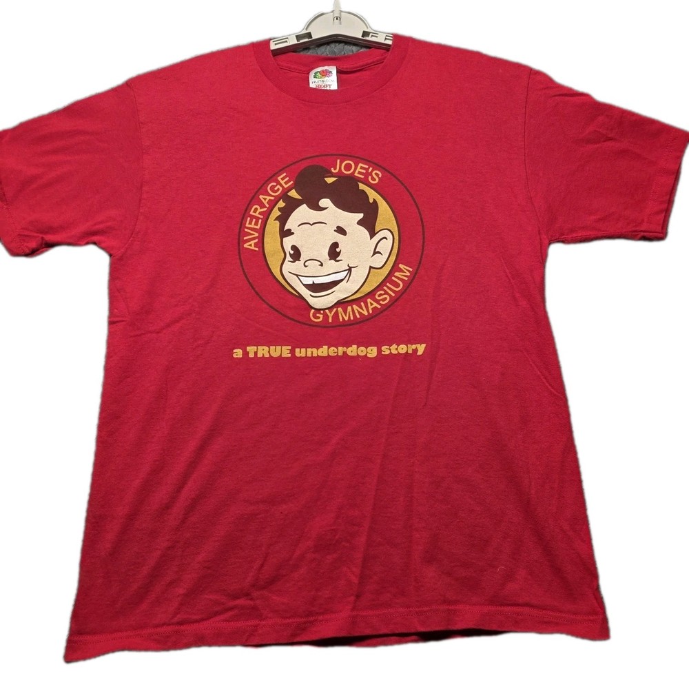Vintage DodgeBall Average Joe’s Gymnasium T-Shirt Men's Large Red Movie Promo