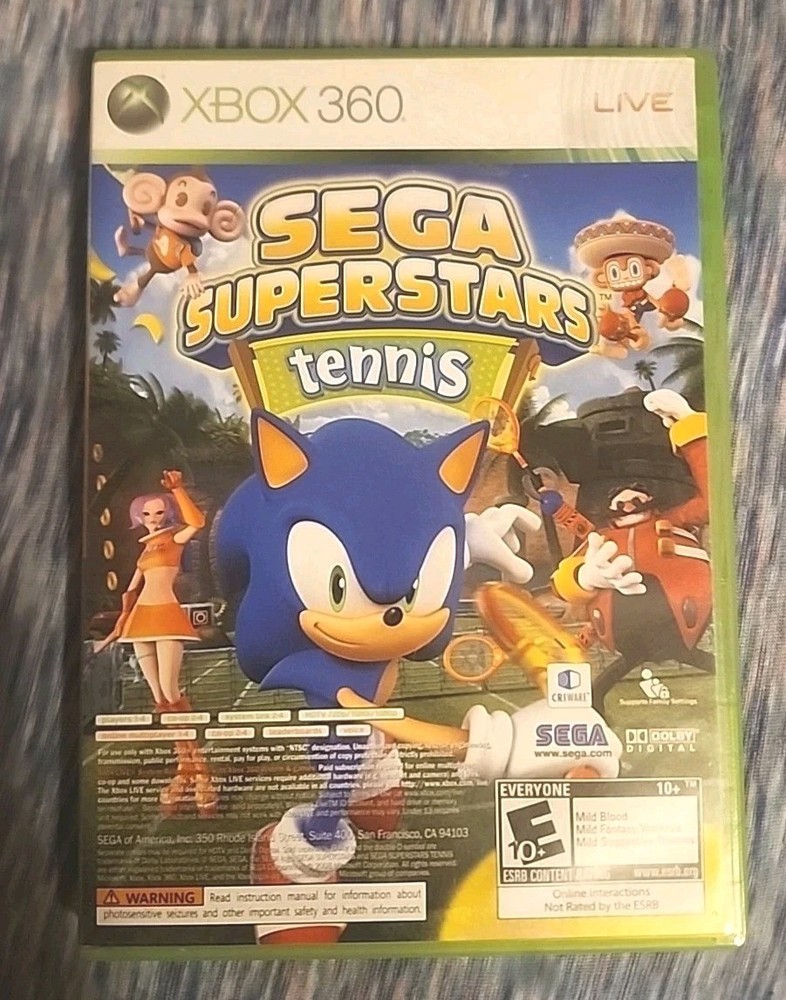 🔥Sega Superstar Tennis - Xbox Arcade Compilation - Xbox 360, 2008 Complete CIB!