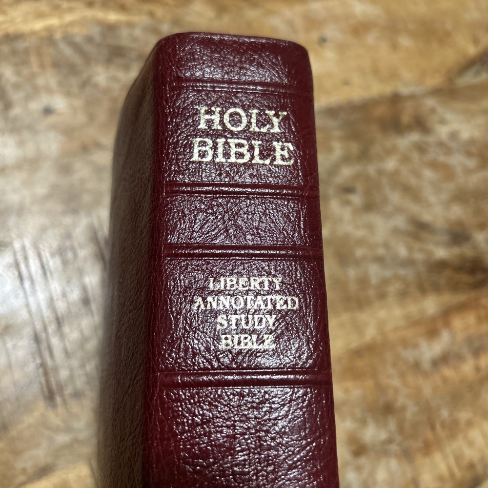 Liberty Annotated Study Bible KJV Genuine Leather Jerry Falwell Baptist Rare OOP