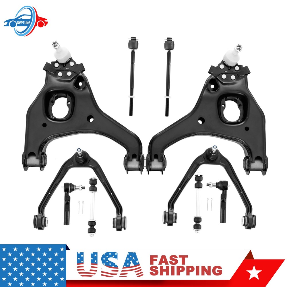 Front Control Arms & Ball Joints 10PCS 2WD For Chevy Silverado GMC Sierra 1500