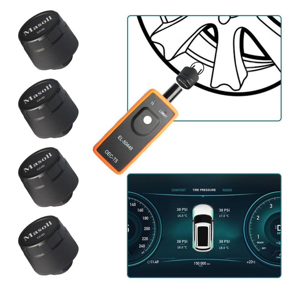 TPMS Sensor for GM Chevy Chevrolet Silverado Buick Cadillac GMC, Gen 2 TPMS S...