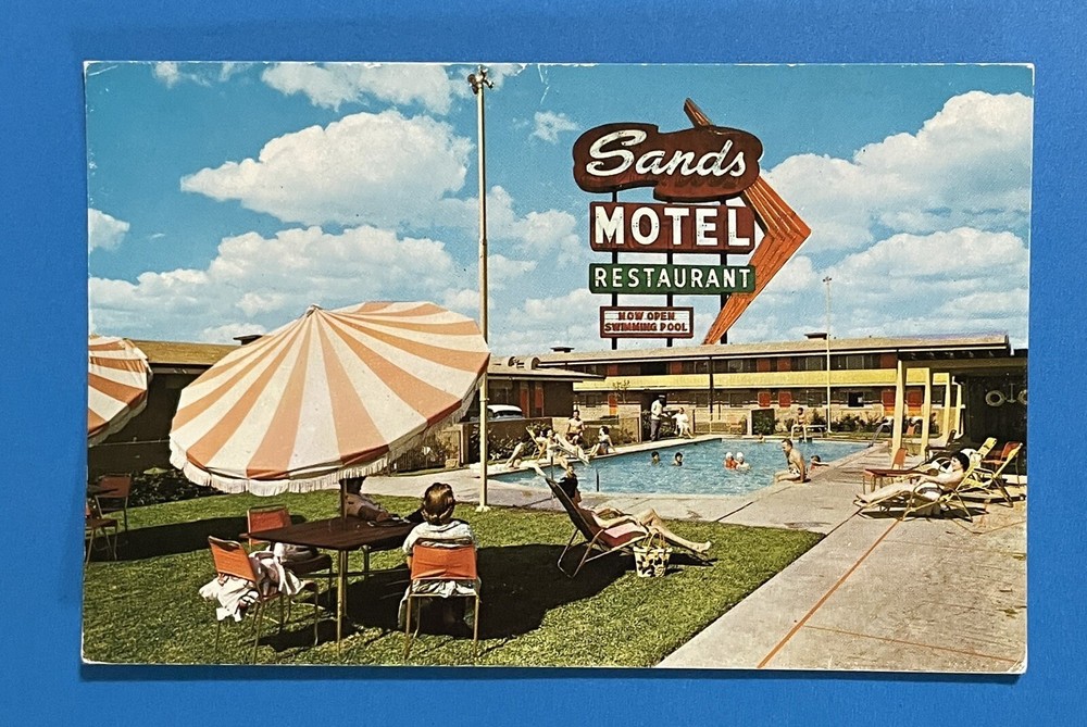 DALLAS Texas TX SANDS MOTEL AND RESTAURANT Vintage Postcard