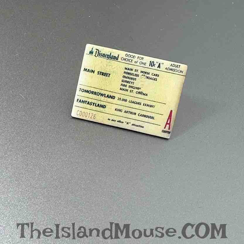Very Rare Disney LE DLR A-E Passholder Ticket Book A Ticket Pin (U1:29269)