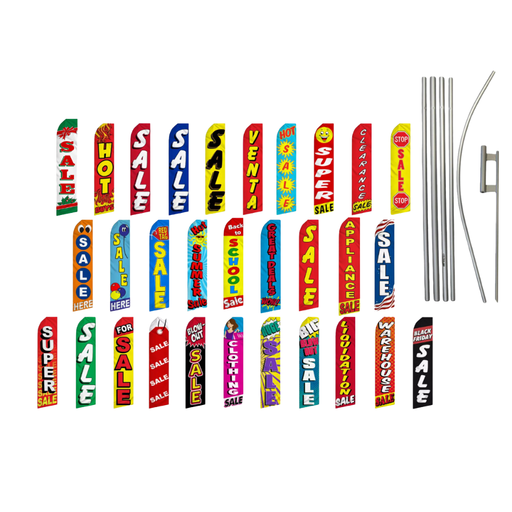 For Sale Hot Summer Sale Swooper Flutter Advertising Business Flag Pole Kits