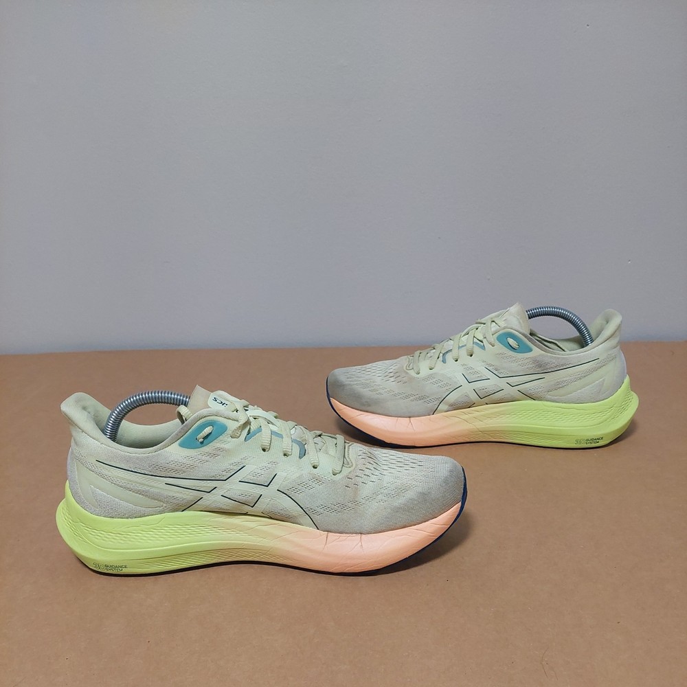 Asics GT-2000 12 Womens Running  Glow Yellow Green Aquamarine Mesh dirty SZ 10.5