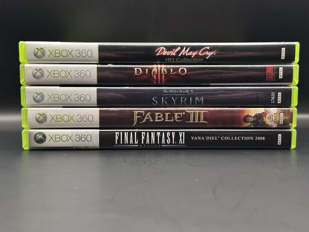 Xbox 360 RPG Lot - 5 Games - Devil May Cry HD, Diablo 3, Skyrim, Fable - TESTED