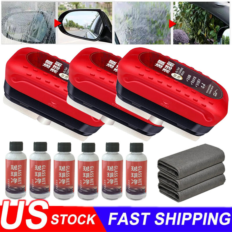 Glass Cleaning Wipe Board, Cleaning Brush, Car Windshield Oil Film Cleaner-US