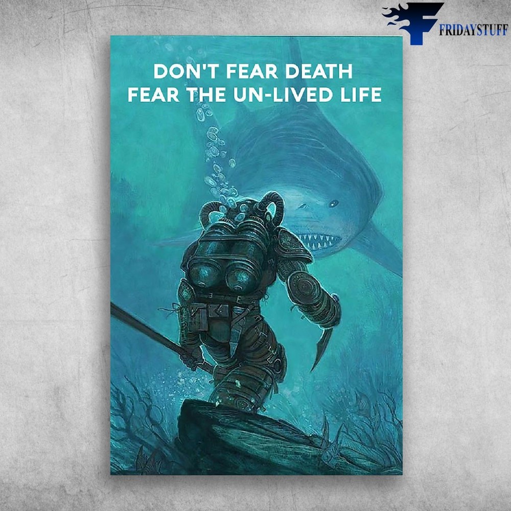 Live Fully - Shark Hunt Motivational Quote on Embracing Life