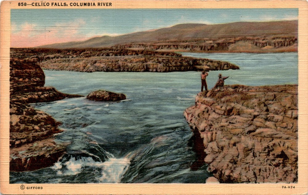 CELILO FALLS, COLUMBIA RIVER, GIFFORD, PORTLAND, Postcard