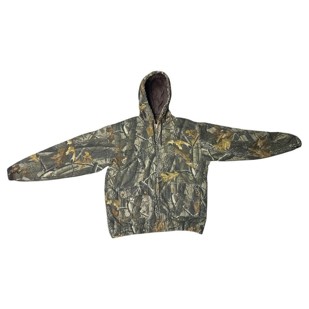 Whitewater Outdoors Realtree Hardwoods Camo Zip Hoodie Jacket Sz L Hunting NWOT