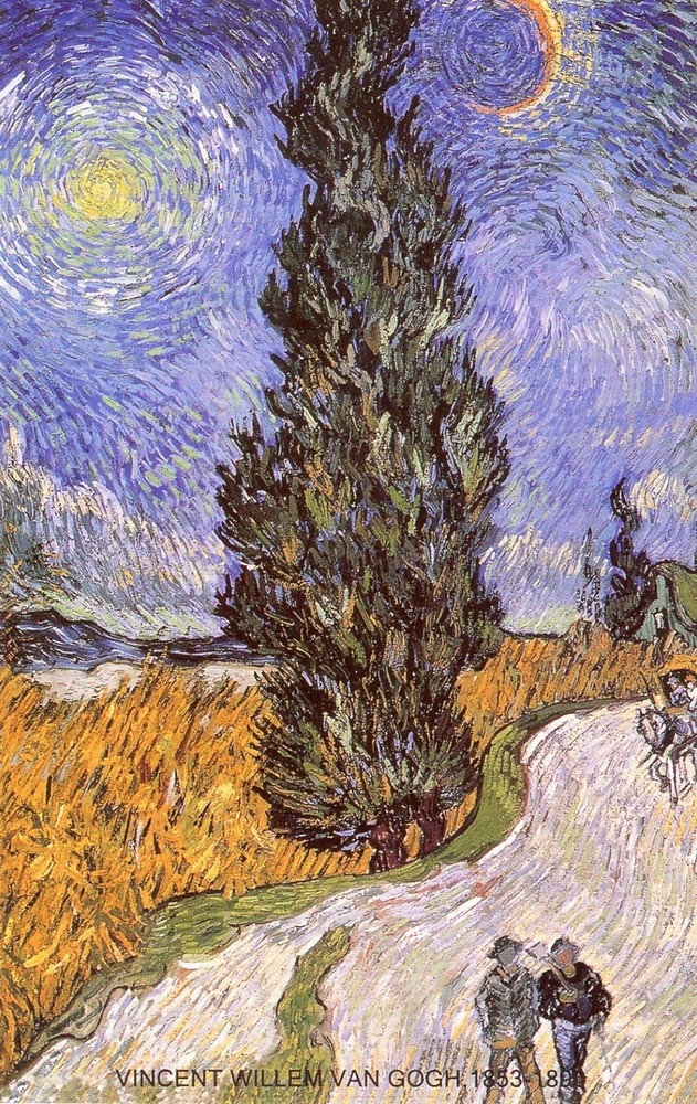 Road with Cypress & Star, Vincent van Gogh (Dutch, 1853-1890) --New POSTCARD