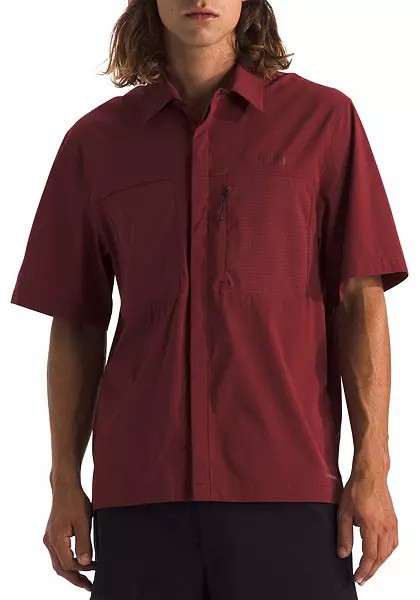 The North Face Mens Lightrange Short Sleeve Button Up Shirt XL Sumac NWT