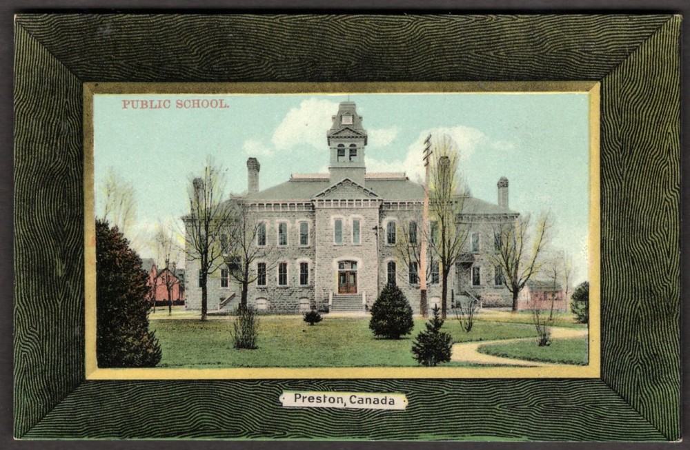 Canada PRESTON Ontario Postcard 1910s Public School