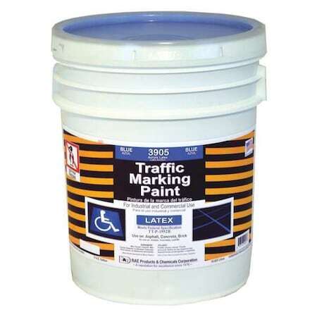 Rae 3905-05 Traffic Zone Marking Paint, 5 Gal., Handicap Blue, Latex Acrylic