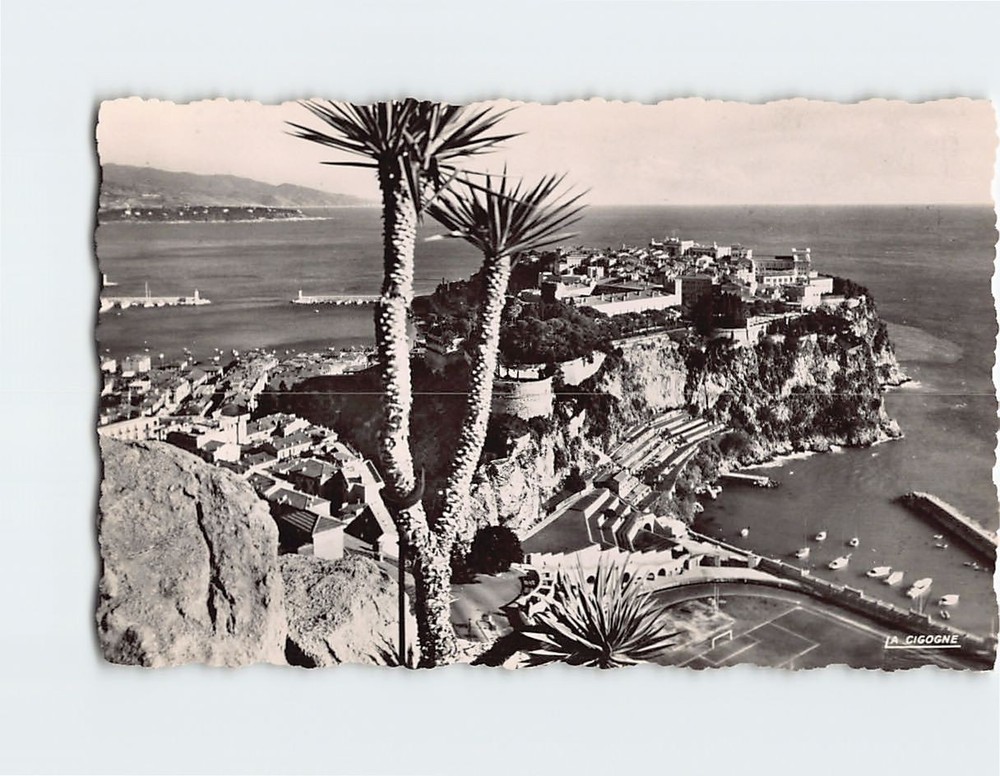 Postcard Le Rocher de Monaco le Cap Martin et l Italie Monaco Monaco