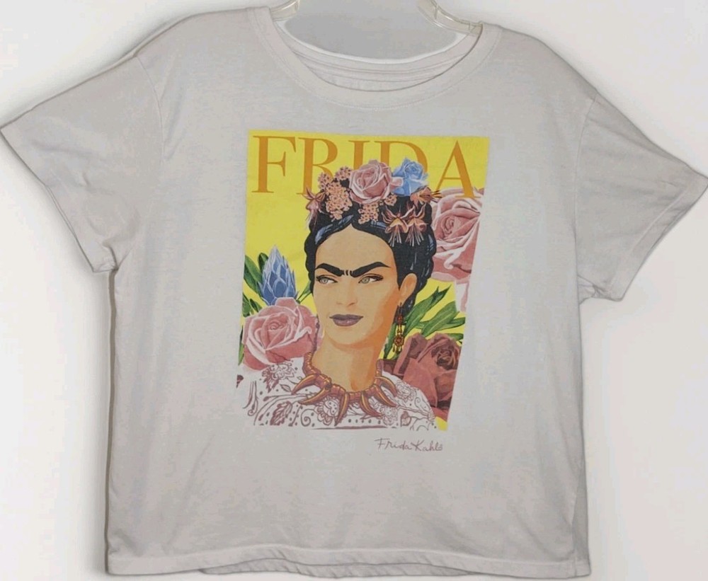 🎨Frida Kahl XXL Jerry Leigh Graphic Artist Short Sleeve Women's Ivory T-Shirt