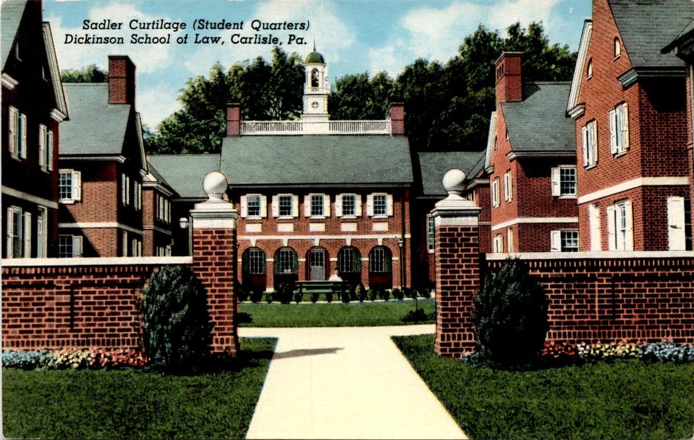 Sadler Curtilage, Dickinson School of Law, Carlisle, Pa, Thompson's Postcard
