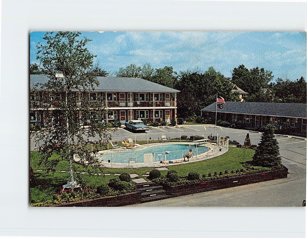 Postcard Pool View Binder's Motel Poughkeepsie NY USA