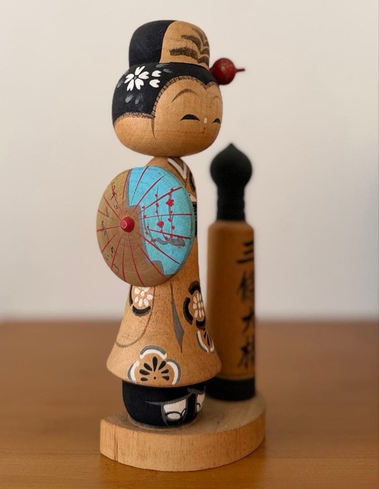 Maiko Kokeshi Vintage Sanjo Ohashi 19.5cm Japanese Doll Creative Home Decor
